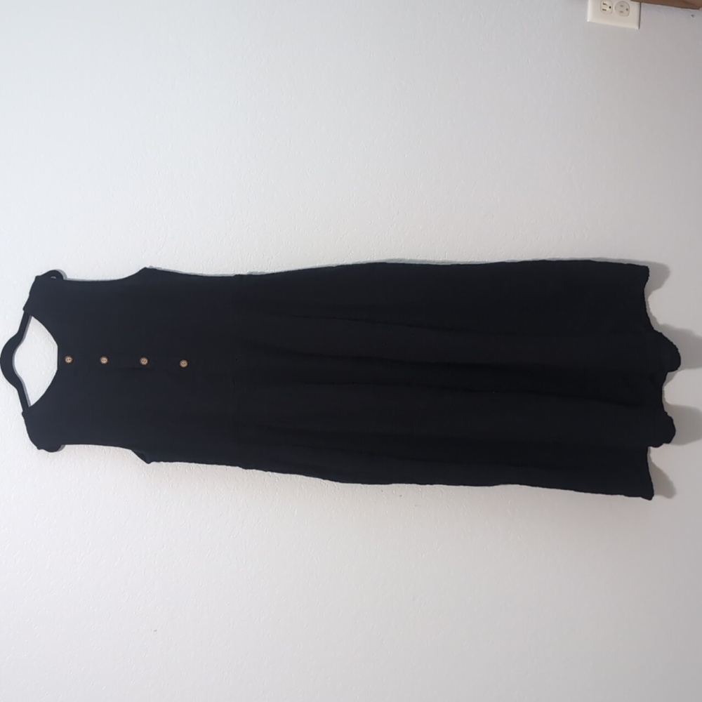 Daughters of India Black Midi Dress - NADI